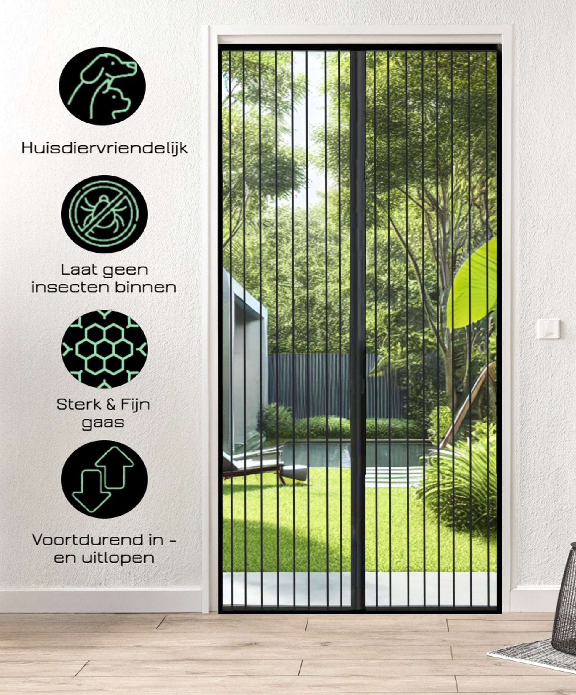 JEAS - Luxe Magnetisch Vliegengordijn - 210x90cm - Wit