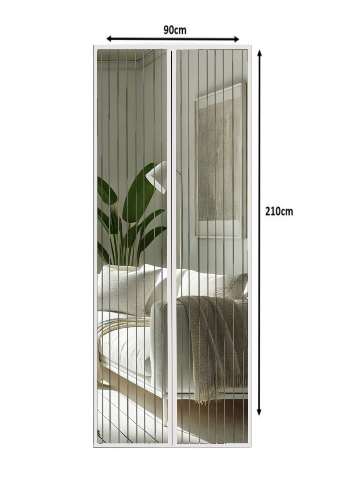 JEAS - Luxe Magnetisch Vliegengordijn - 210x90cm - Wit