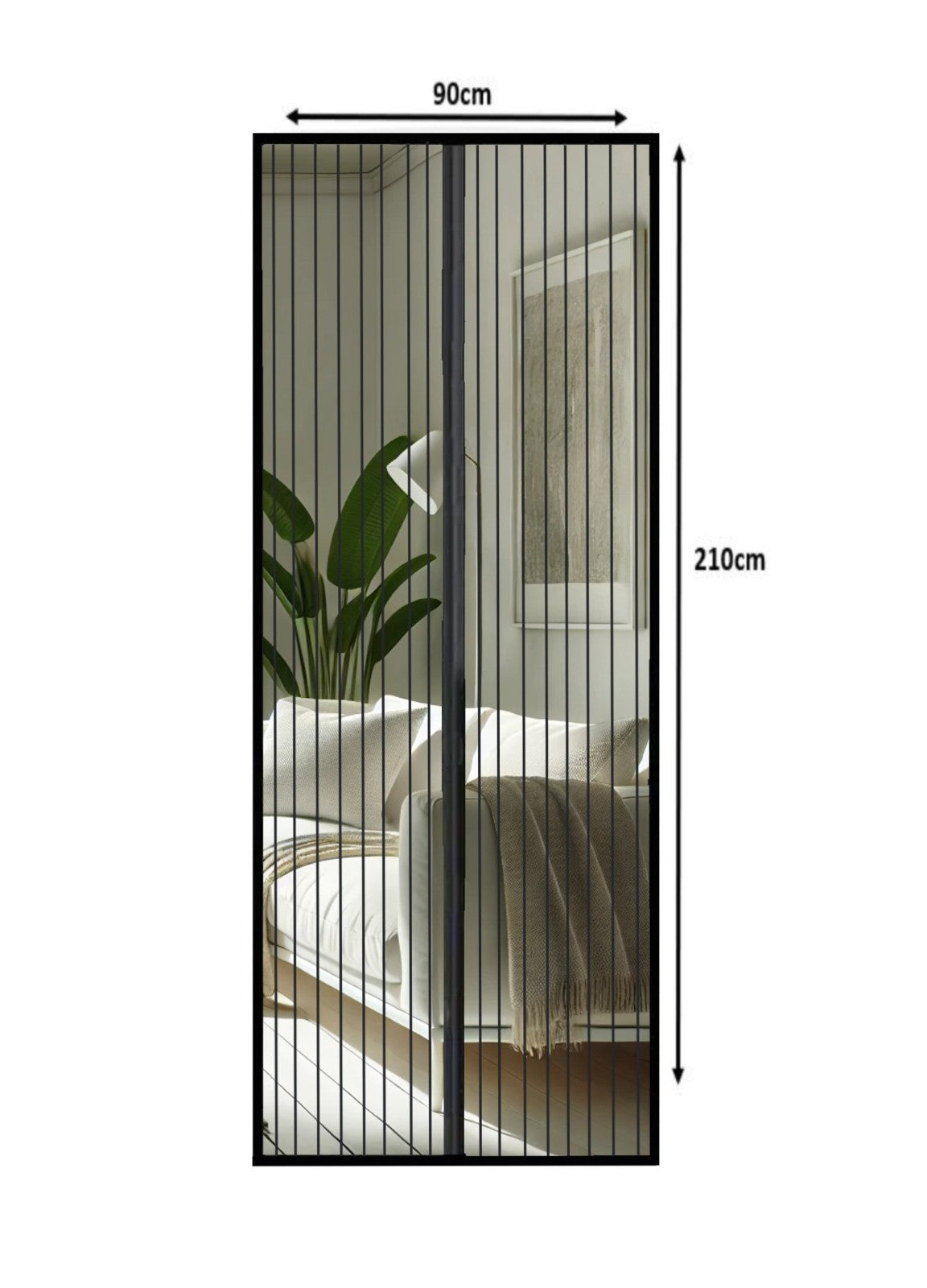 JEAS - Luxe Magnetisch Vliegengordijn - 210x90cm - Wit