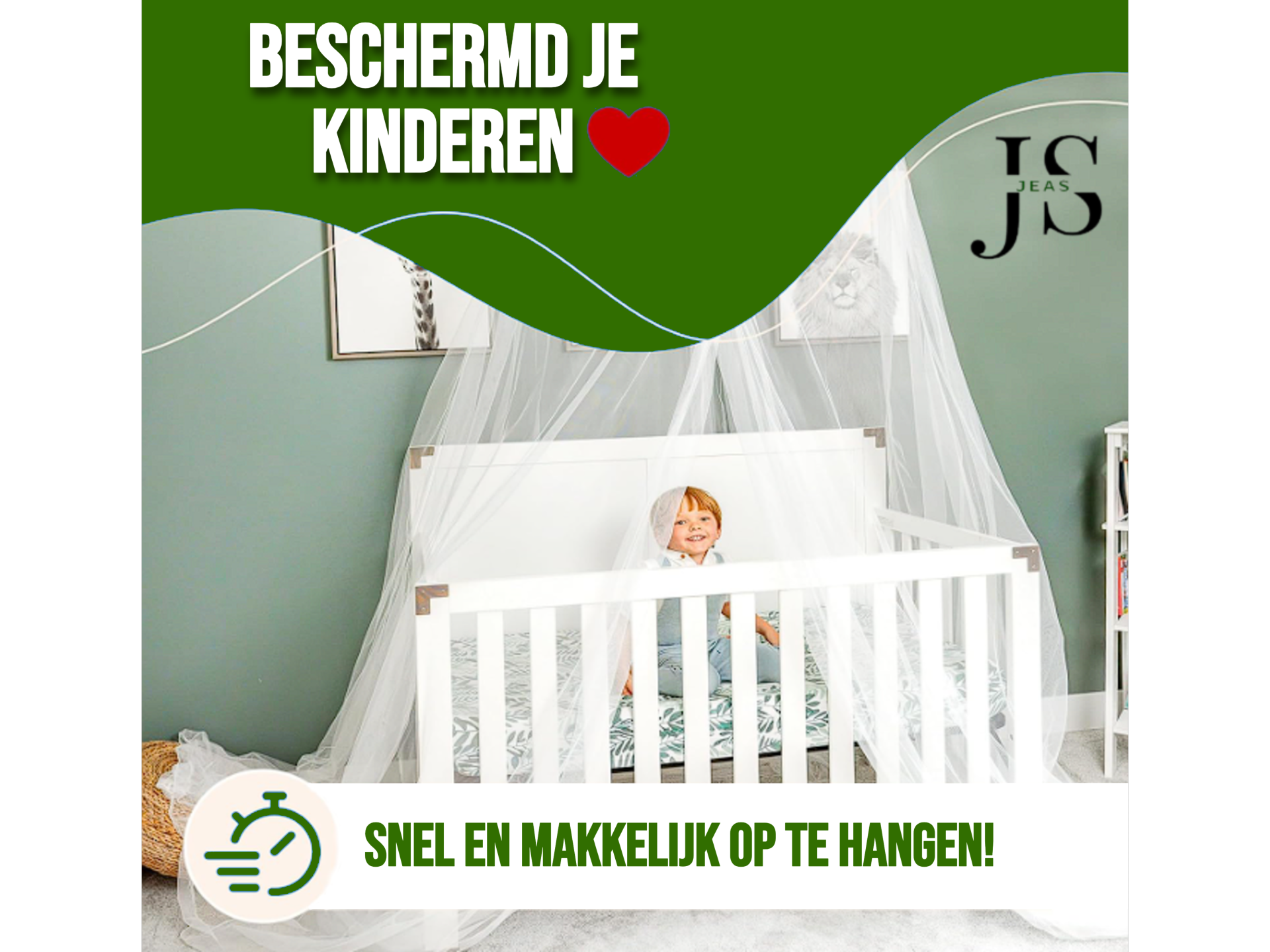Luxe Klamboe - 100% Polyester - Hoogte 250cm - Omtrek 1000cm - Geschikt voor 1.8m-2m Bed